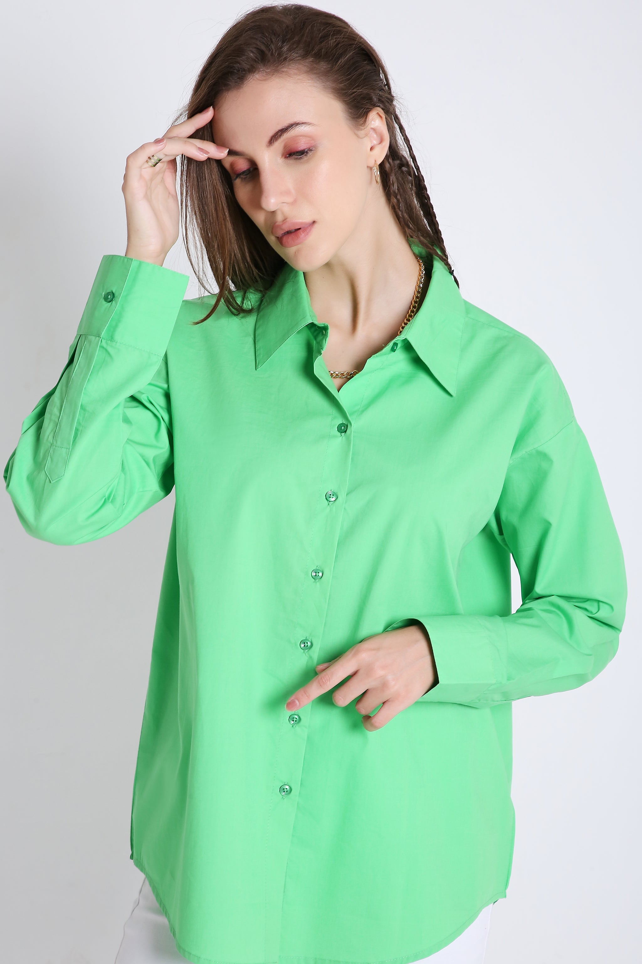 Long Sleeve Oversized Poplin Shirt FRENCH THEORY