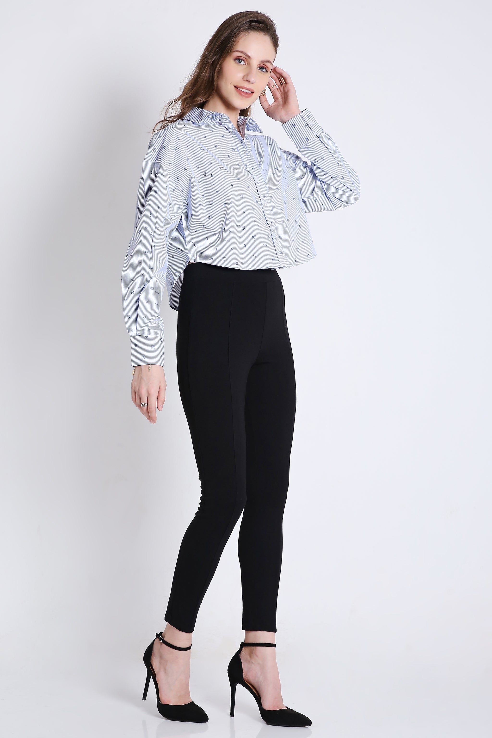 Boxy Fit Crop Shirt FRENCH THEORY