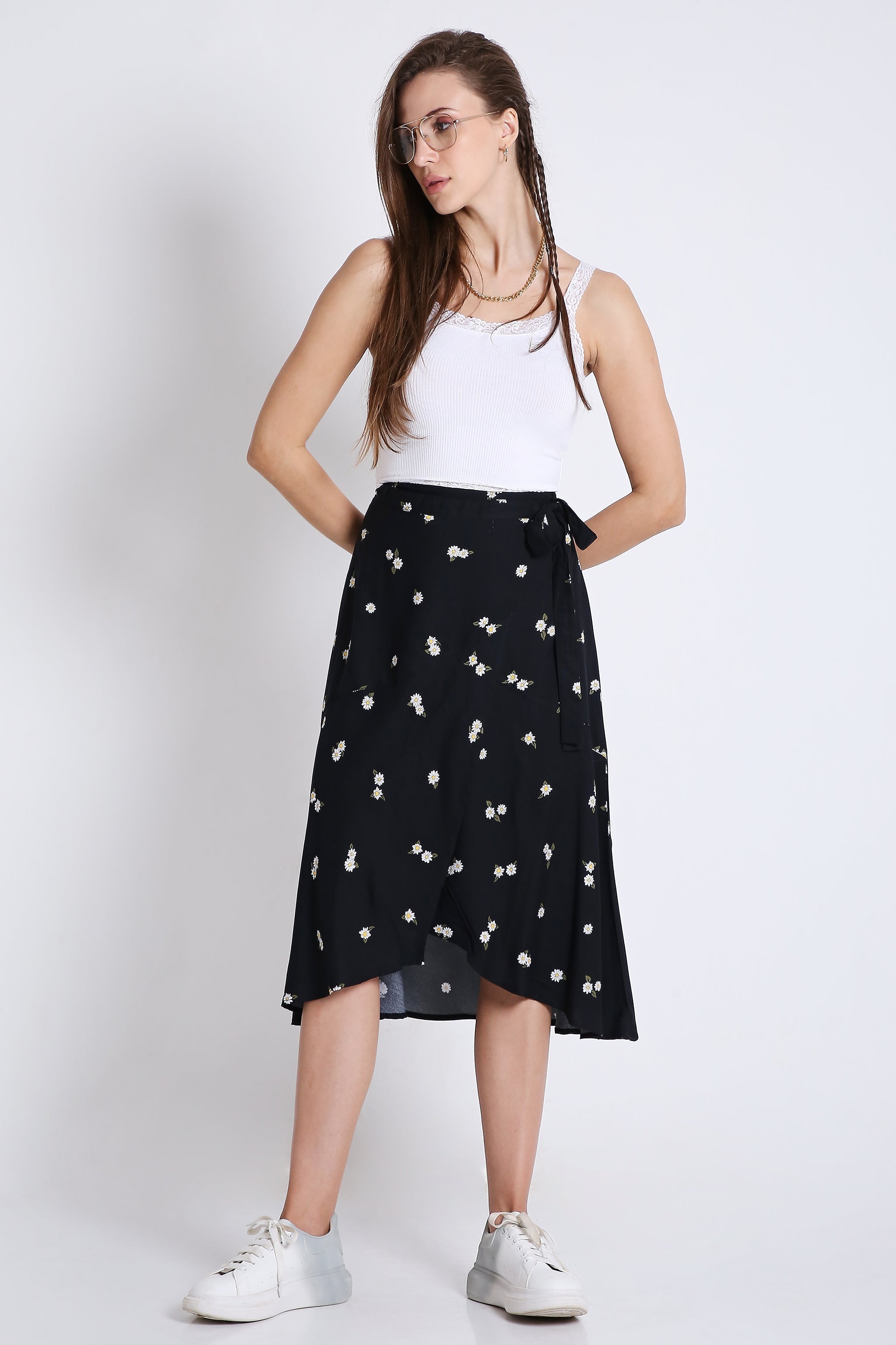 Printed Wrap Around Skirt FRENCH THEORY
