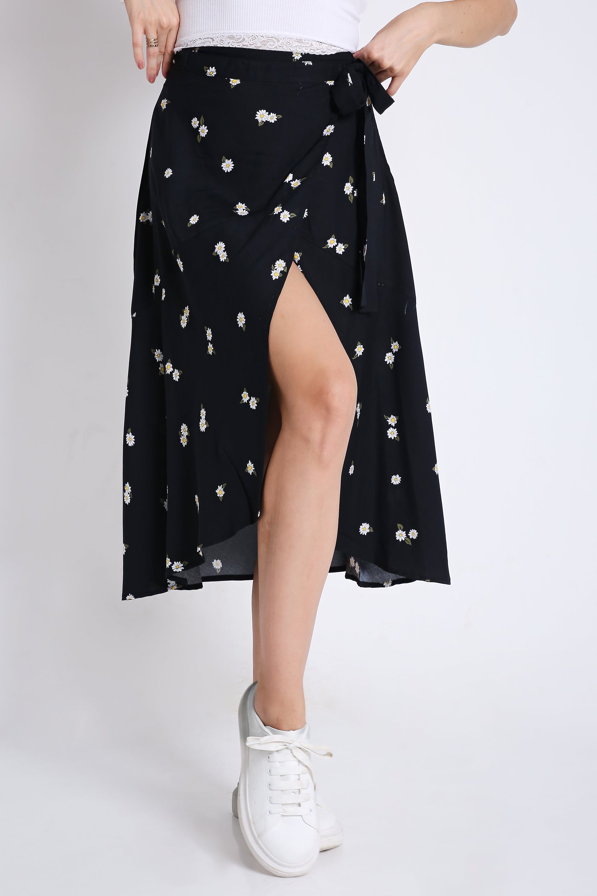 Printed Wrap Around Skirt FRENCH THEORY