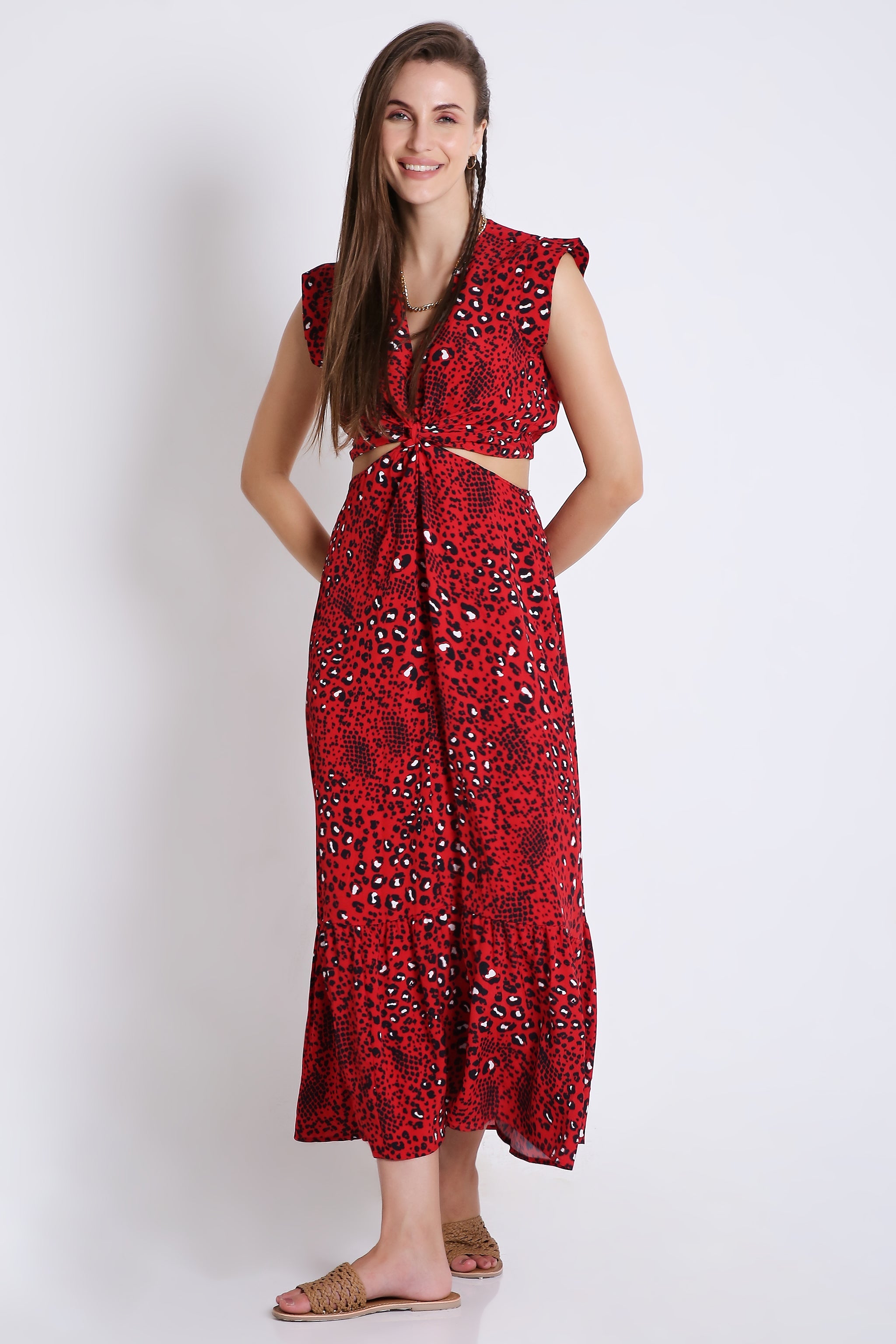 Printed Viscose Resort Vibe Long Dress FRENCH THEORY
