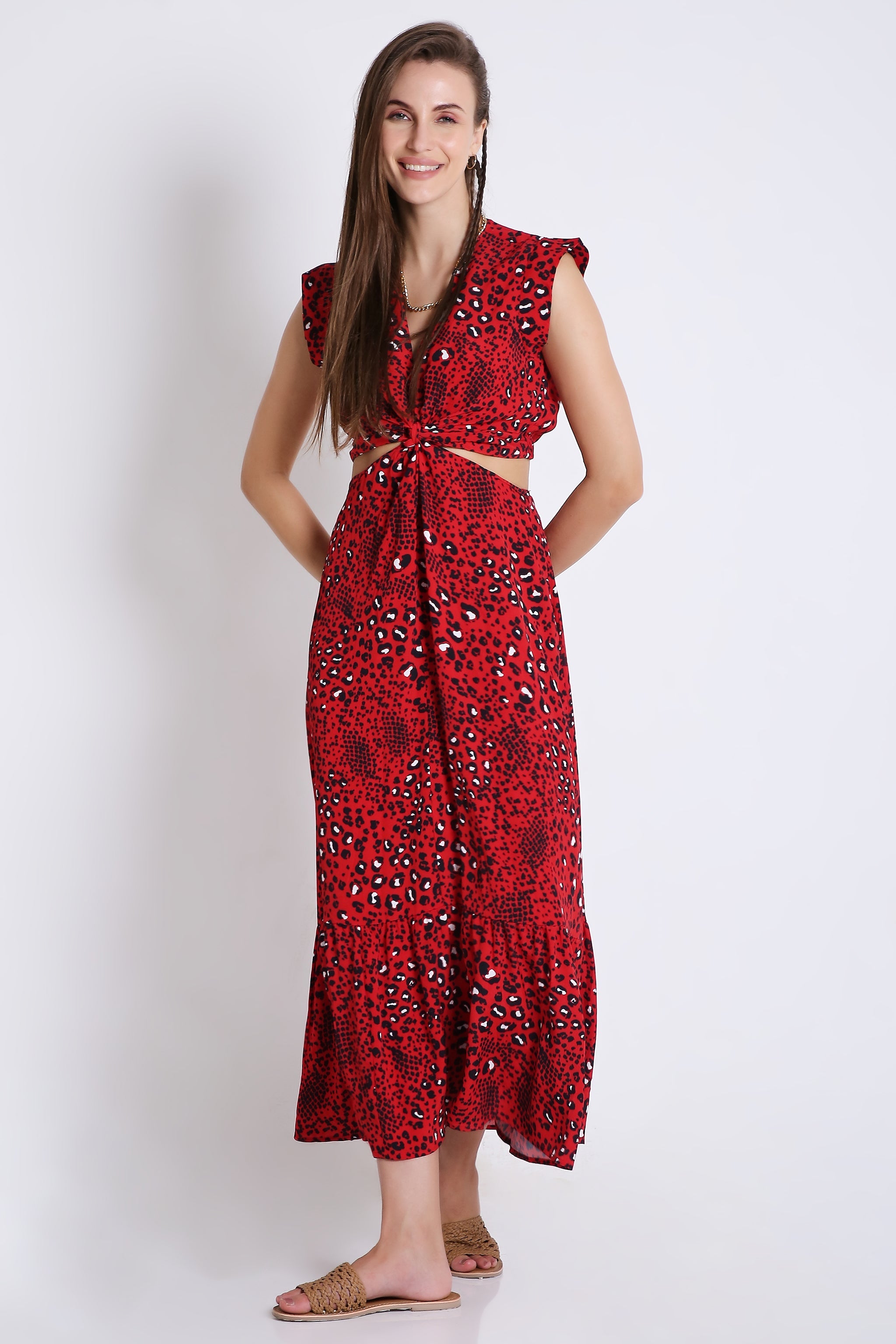 Printed Viscose Resort Vibe Long Dress