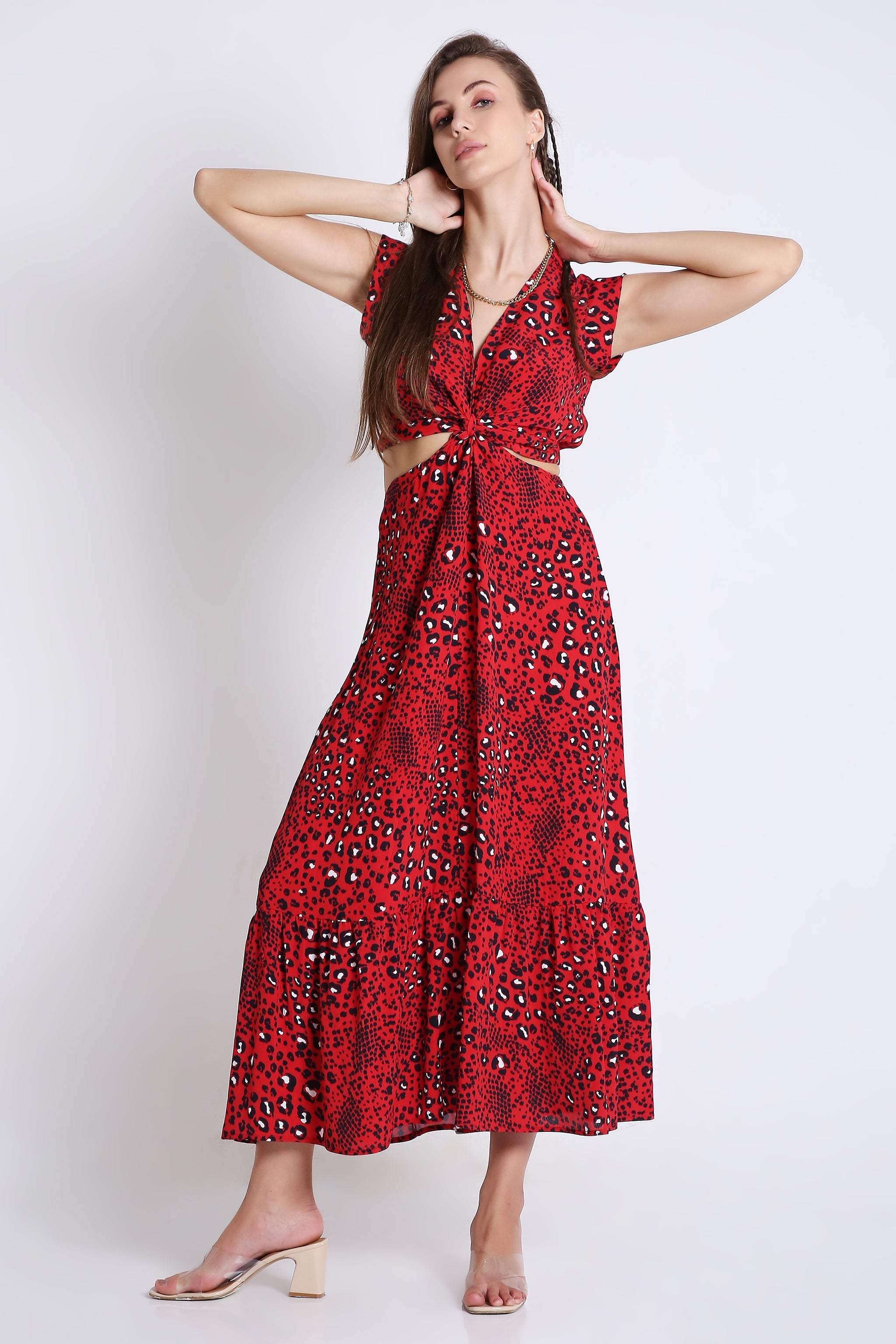 Printed Viscose Resort Vibe Long Dress FRENCH THEORY