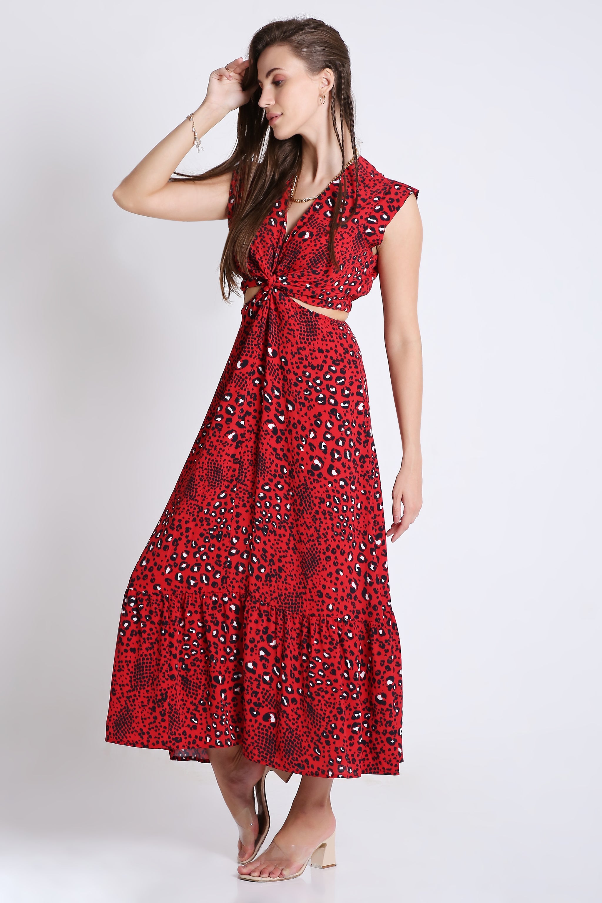 Printed Viscose Resort Vibe Long Dress FRENCH THEORY