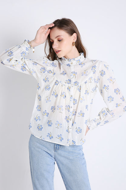 Cotton Casual Shirt with Long Sleeves