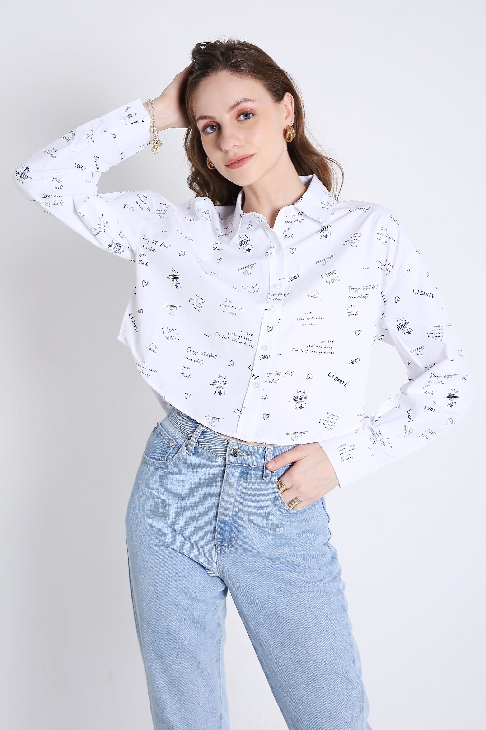 Boxy Fit Crop Shirt FRENCH THEORY