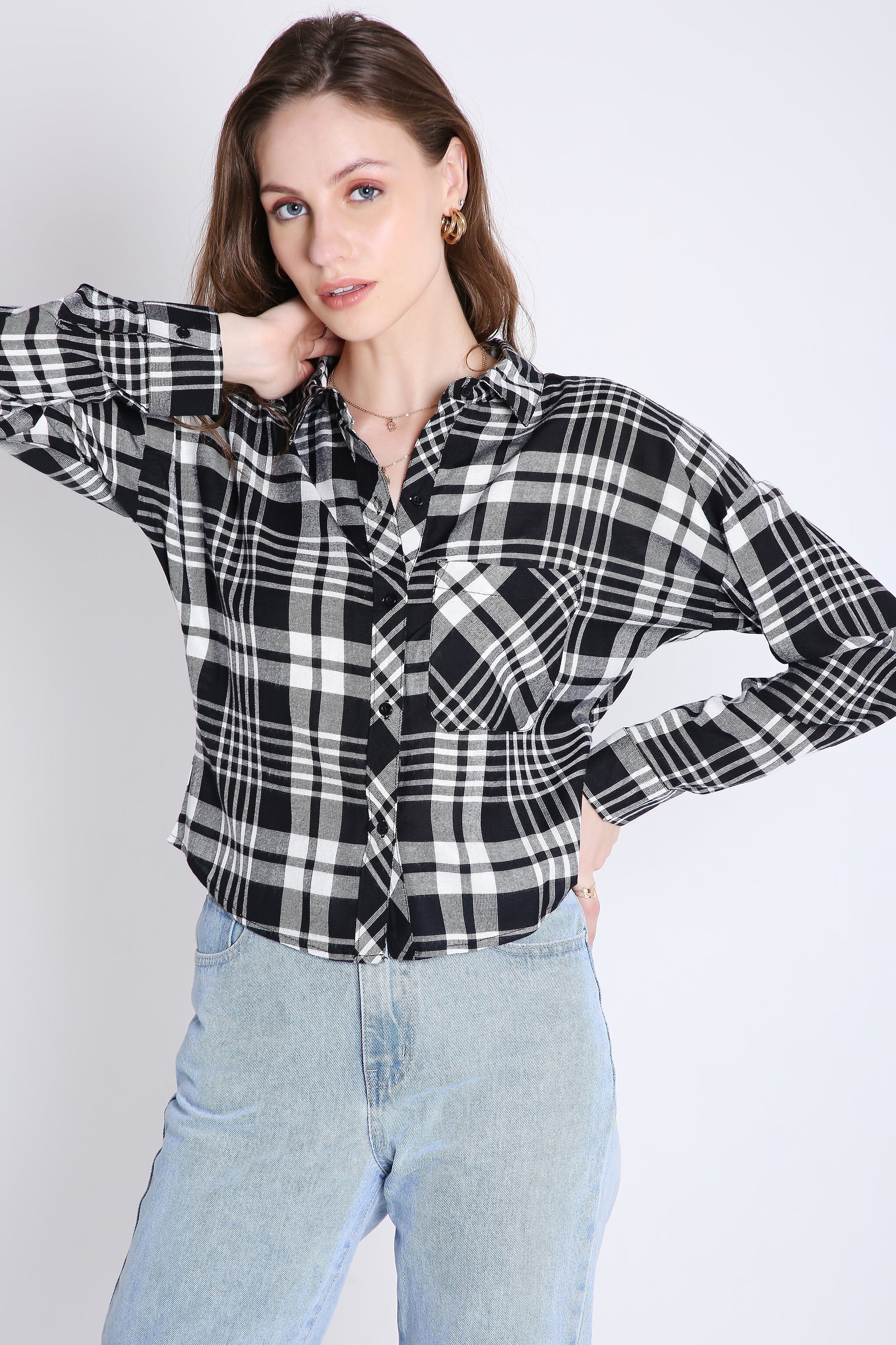 Checks Crop Shirt FRENCH THEORY