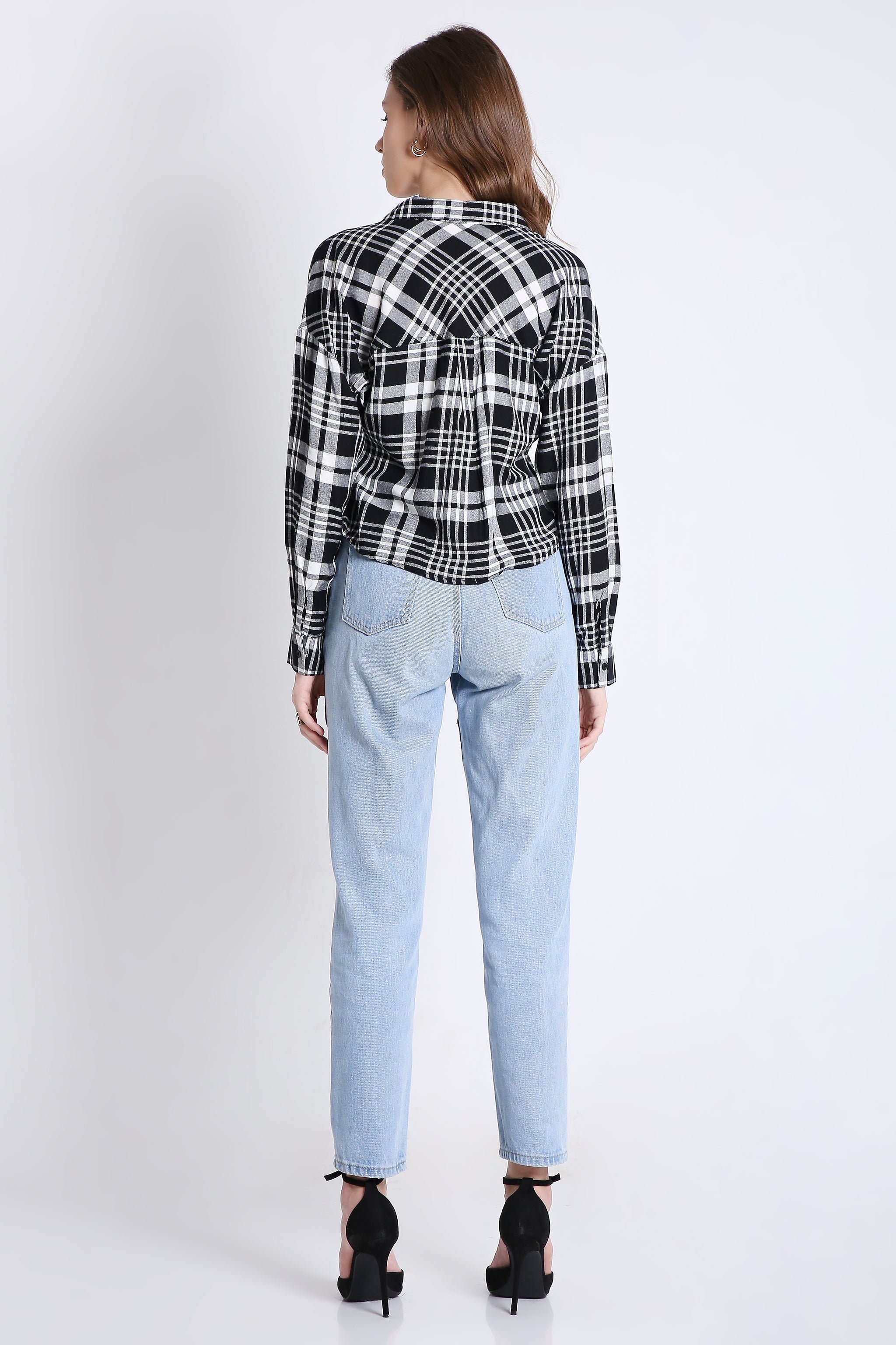 Checks Crop Shirt FRENCH THEORY