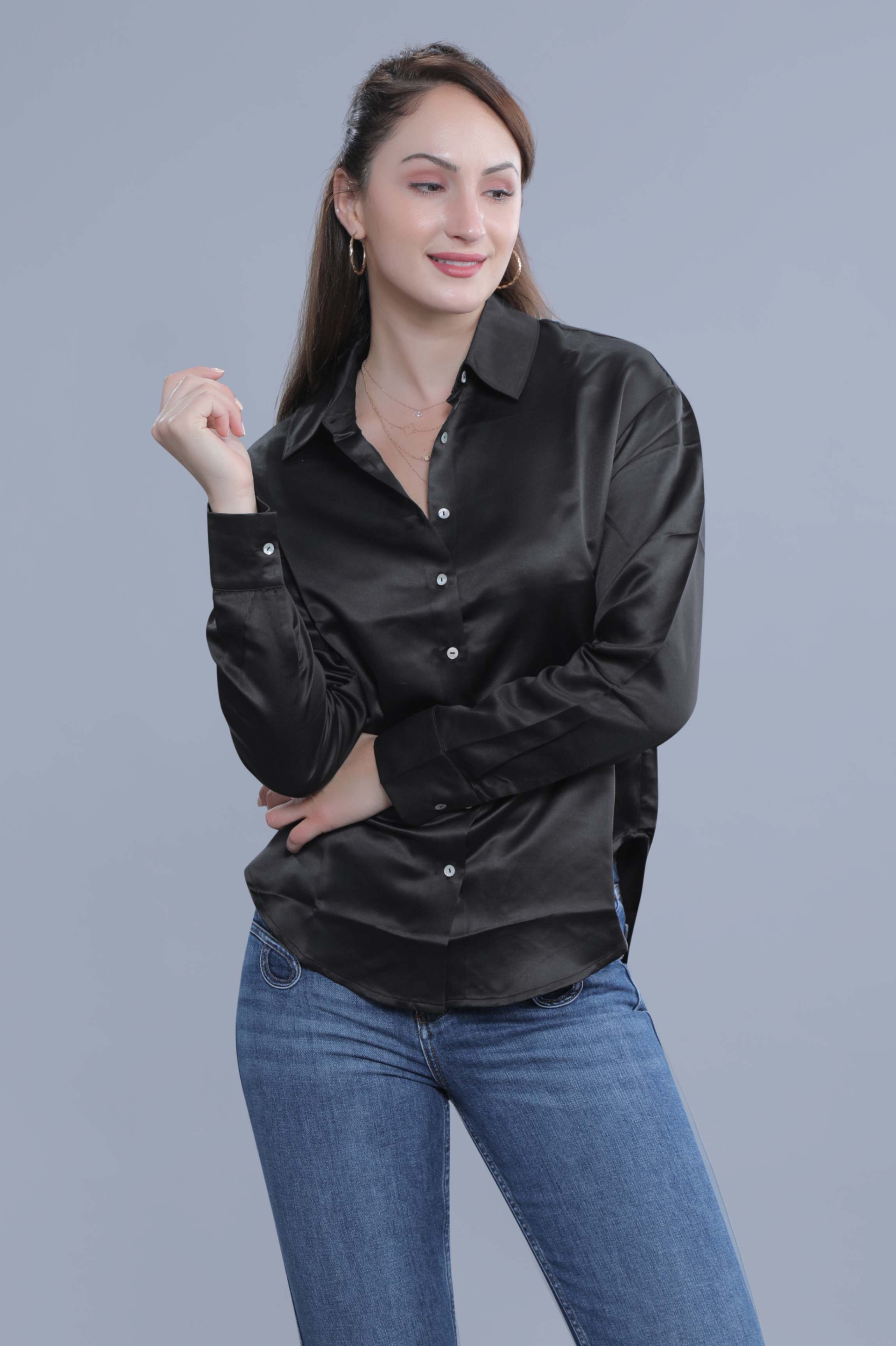 Oversized Satin Shirt FRENCH THEORY
