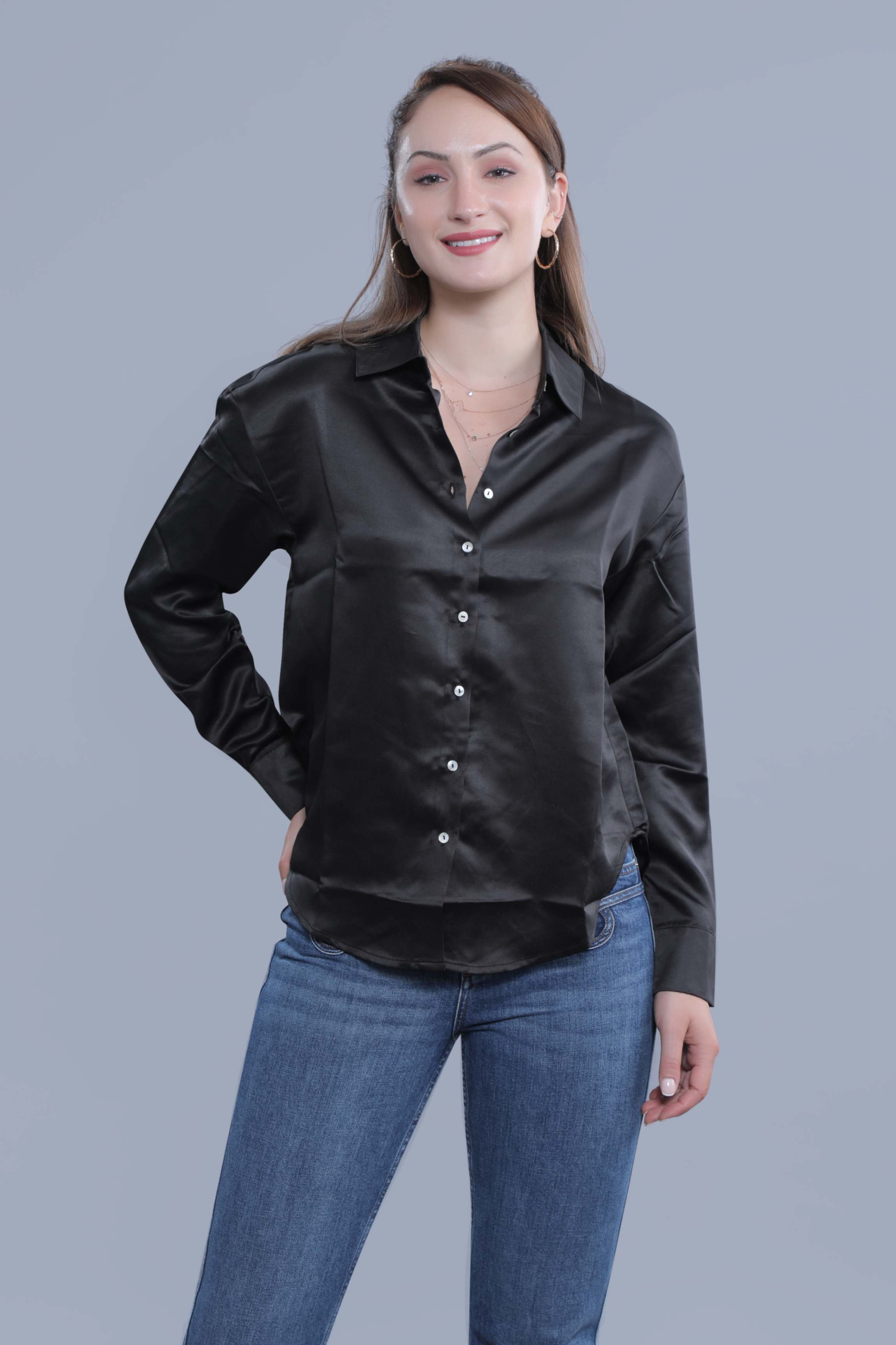 Oversized Satin Shirt FRENCH THEORY