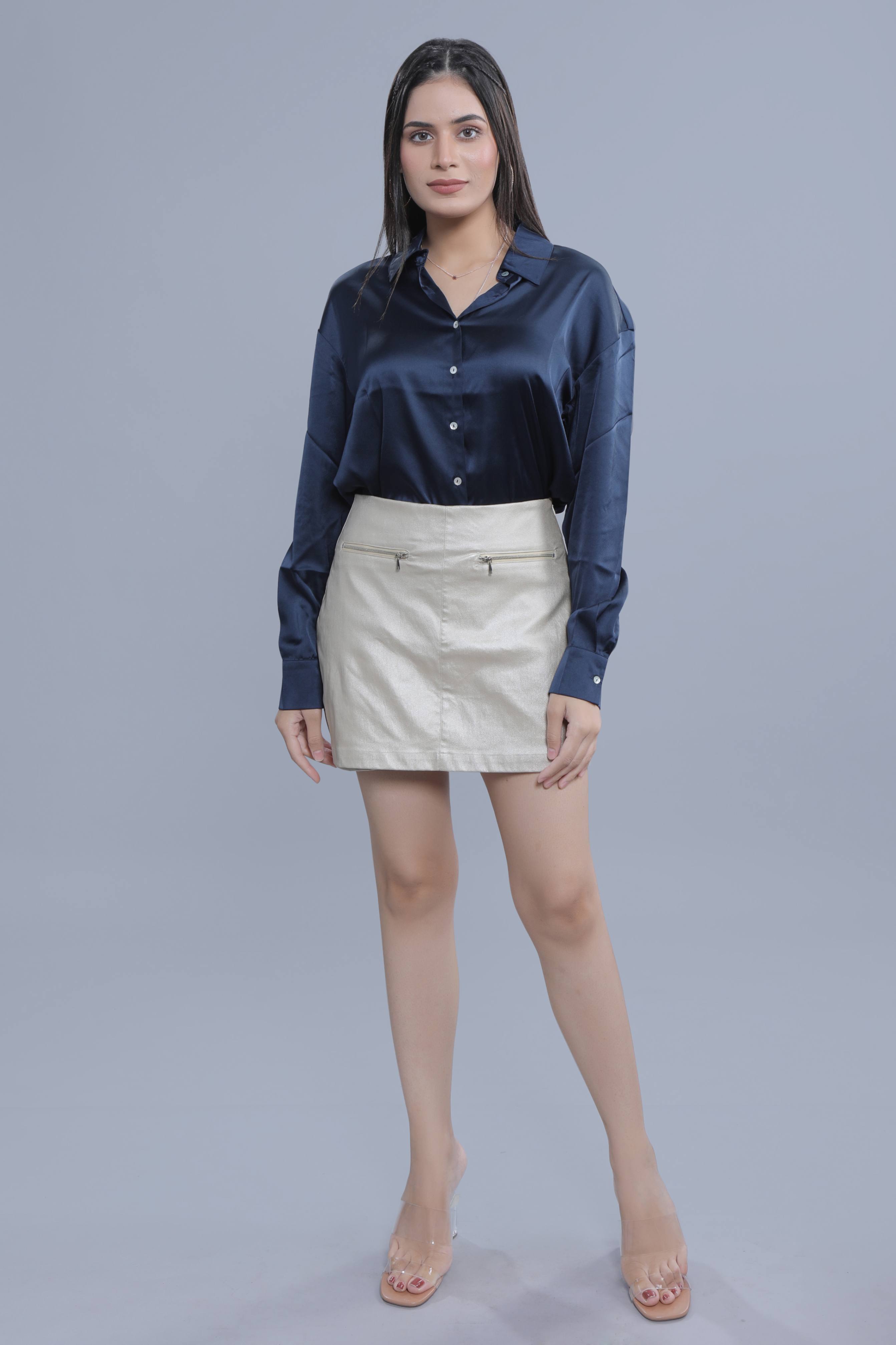 Light Golden Shimmer Mini Skort FRENCH THEORY