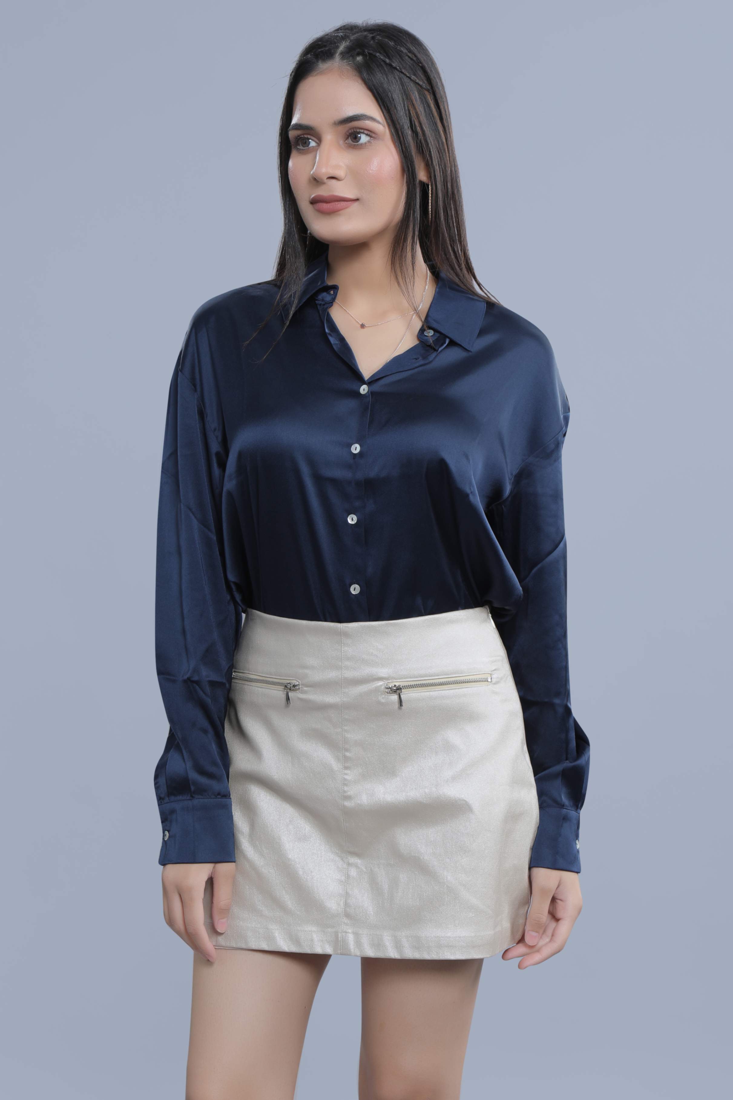 Oversized Satin Shirt FRENCH THEORY