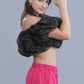 Hot Pink Cargo Pant & Black Off-Shoulder Cloud Top Co-Ord Set