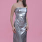 Silver Metallic Bodycon Dress