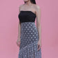 Black Jacquard A-Line Shimmer Party Dress