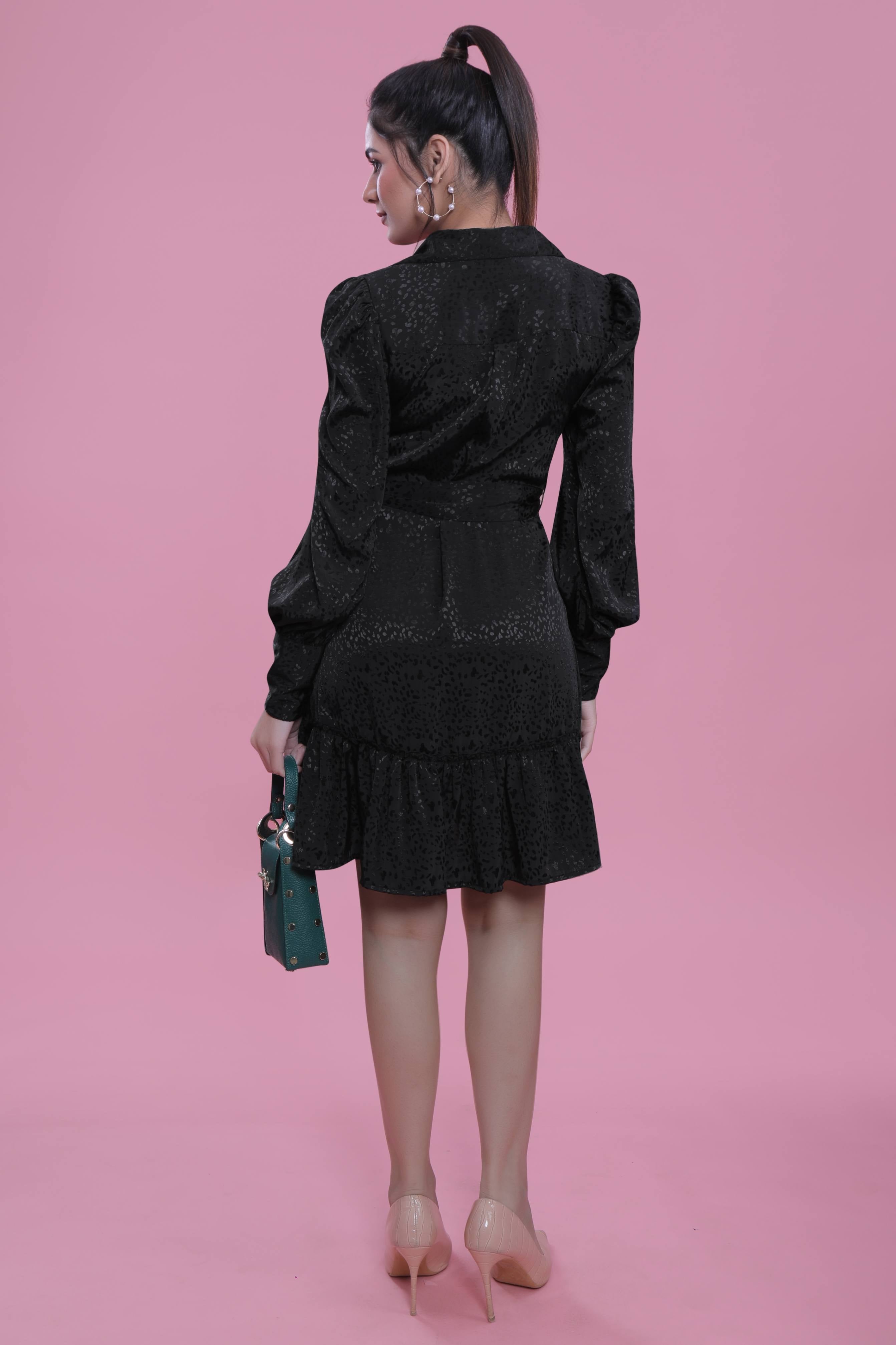 Jacquard Satin A-line Party Dress FRENCH THEORY