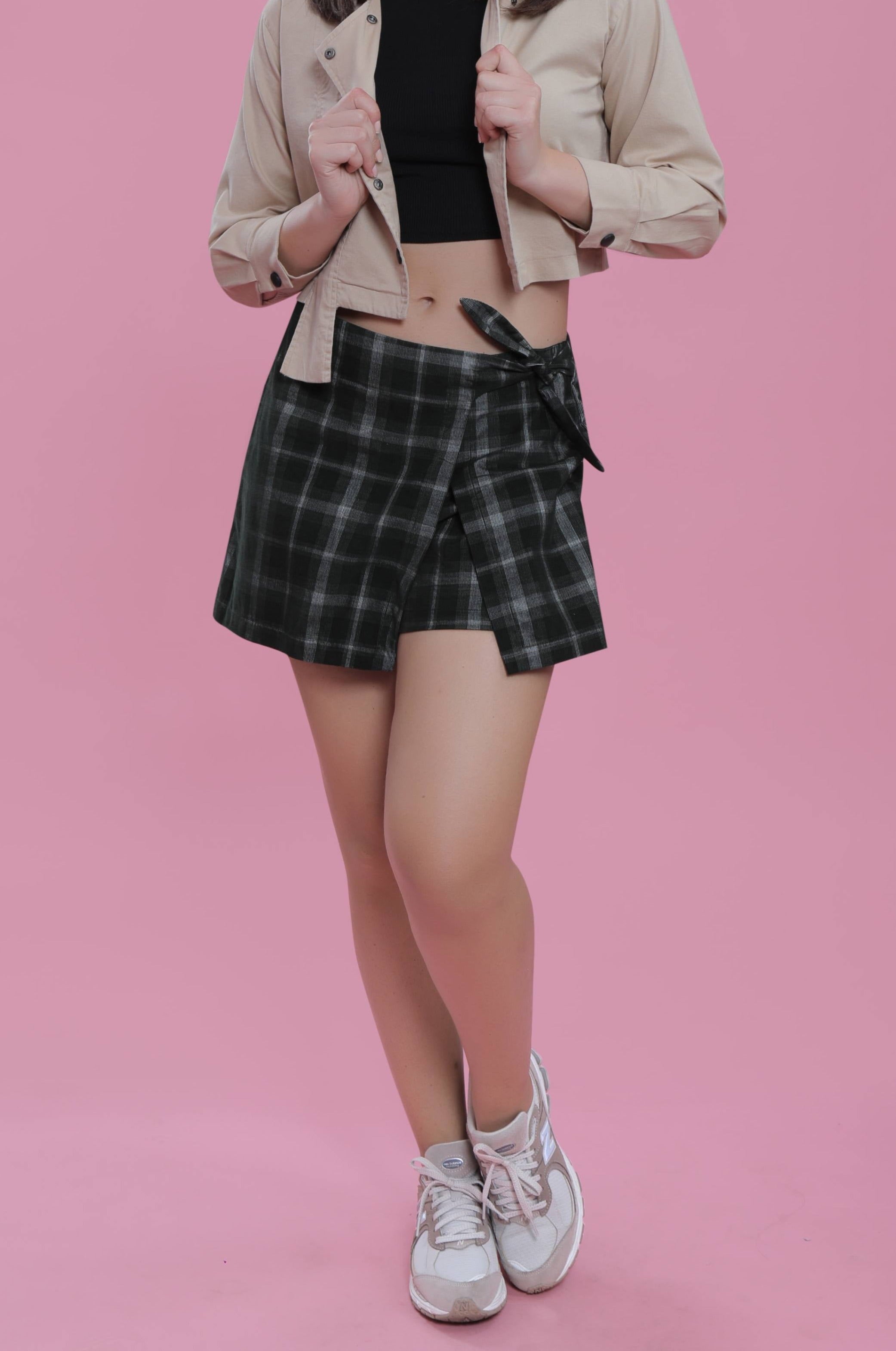 Printed Corduroy Mini Skort FRENCH THEORY