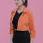 Orange Overdyed Long Sleeve Jacket